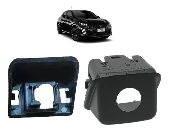 Kit Acabamento Suporte Câmera Ré Peugeot 208