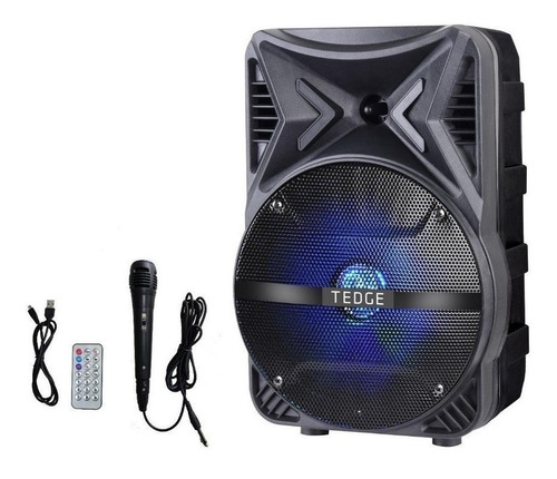 Parlante Tedge Tk-86 Portatil Con Bluetooth Negro Radio Led