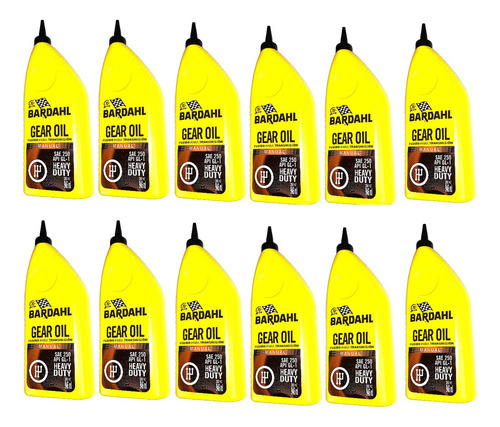 Bardahl, Gear Oil Sae 250 Fluido Transmision Estandar, 12pz