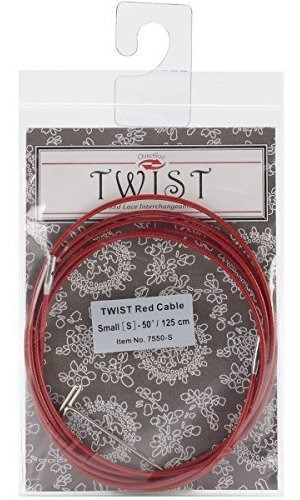 Cable Para Agujas De Tejer Intercambiables 125cm Twist Rojo