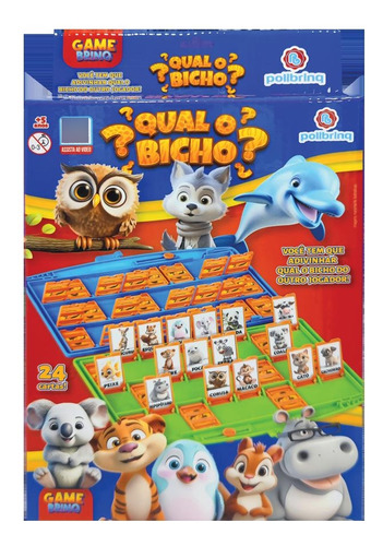 Jogo Divertido Cara A Cara Qual O Bixo Polibrinq 