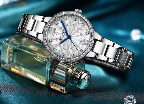 Reloj Curren Análogo Mujer Dama Original Regalo Acero 9085