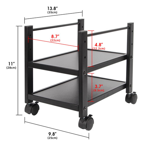 Soporte De Torre De Computadora De 2 Niveles Con Ruedas