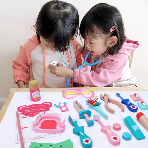Little Doctor Red - Set De Juego Infantil De Madera Con Form