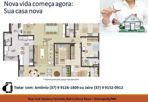 Imagem 4 de 5 de Bela Casa Com 03 Dormitórios Sendo 01 Suíte, Sala Conjugada