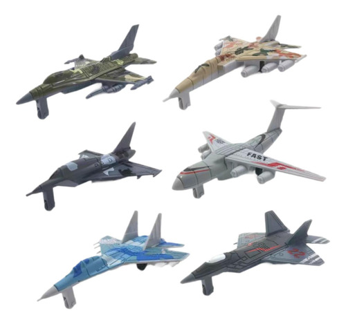 6 Piezas De Aviones De De Aleación, Simulación De