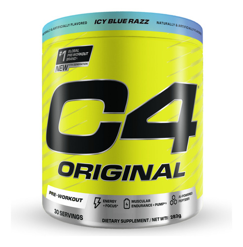Pre Entrenamiento Cellucor C4 30 Servicios Sabor Frambuesa Azul