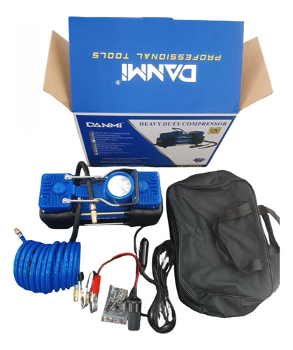 Compresor Aire Doble Cilindro 12v Inflador Neumáticos Danmi
