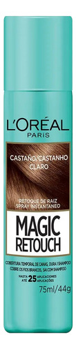 Magic Retouch Spray Retocador Temp Raíz Castaño Claro75ml