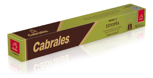 Cafe Cabrales Nespresso Aluminio X10 Capsulas Etiopia