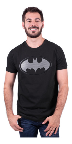 Playera Caballero-batman Logo Plata- American Level