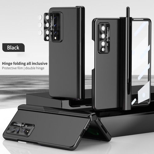 Funda Transparente Para Teléfono Samsung Galaxy Z Fold 3 Y 4 Color Negro For Galaxy Z Fold 4