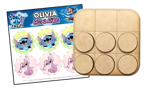 Ta-te-ti Lilo Y Stitch Para Armar Souvenir Tateti Cumple X10