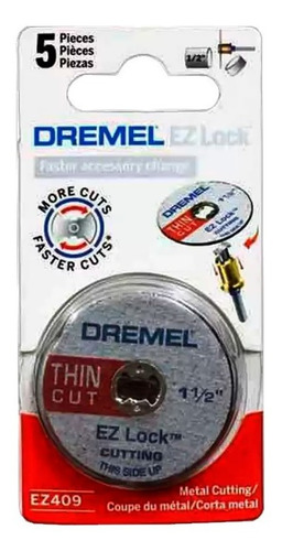Disco De Corte Fino Ez Lock Dremel Ez409 De 1-1/2 Con 5pzs