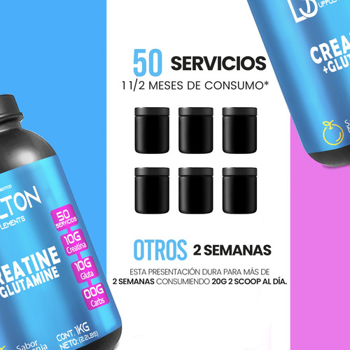 Aminoácidos Pre Creatina+glutamina Dalton 1kg Varios Sabores Naranja