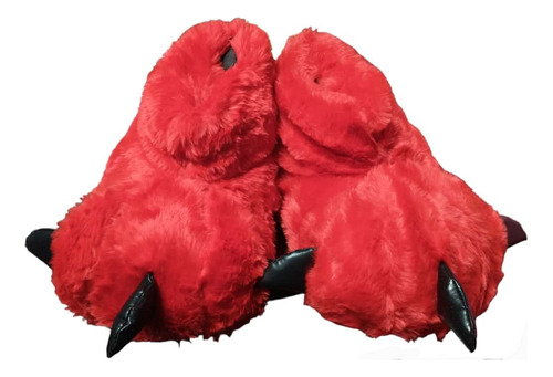 Pantuflas Garras Premium Adulto Peluche Cerradas/olivos