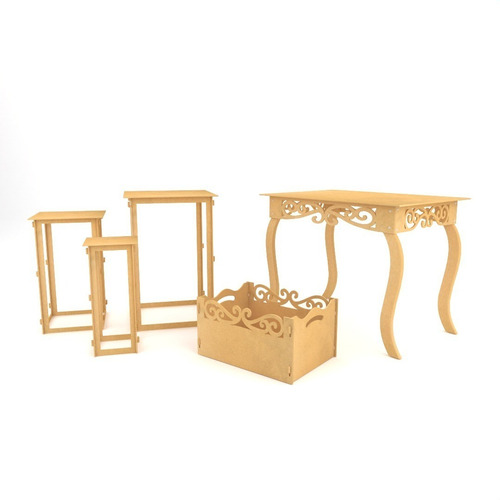 Imagem 3 de 6 de Kit 4 Mesas Para Festa Decoração Prince + Cx Arabesco