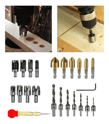 23x Hss Herramientas De Perforación De Chaflán Para