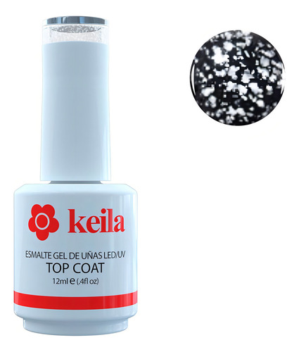 Esmalte Semipermanente Para Uñas Topcoat Snowflake Keila Color Snow Flake
