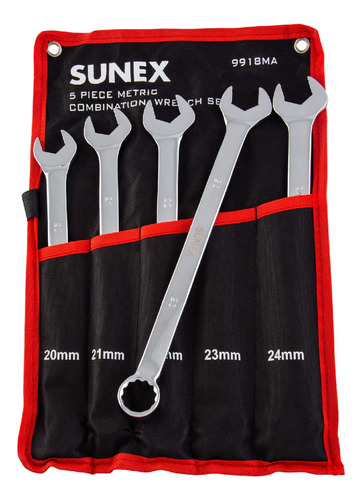 Sunex 9918 M V-groove Metrica De Llaves Combinadas  5 Pie