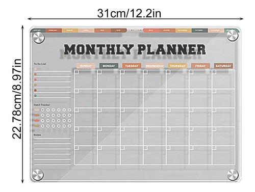 Pizarra Magnética Para Calendario De Pizarra Reutiliz
