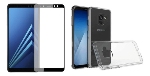 Funda Acrílico + Templado Compatible Con Samsung A8 Plus