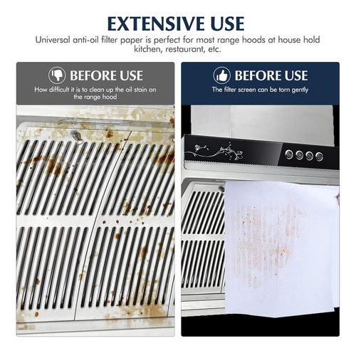 Folha De Papel De Filtro De Exaustor Anti-óleo De 10 M