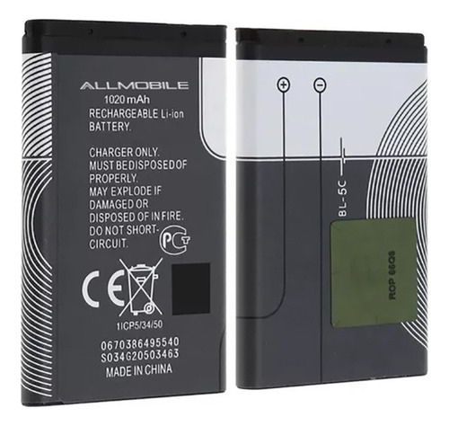 Pila Bateria Ion Litio Bl-5c Para Nokia N71 N72 N91 N-gage