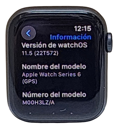 Smartwatch Apple Watch Series 6 (gps) 44mm Negro Mesh Negro Negro (Usado)