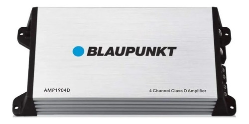 Amplificador Blaupunkt Amp1904d 4 Canales Clase D Full Range Color Plateado