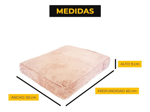 Imagen 3 de 6 de Cucha Perro Cama Para Perros Corderito 50x60 Espuma Rosa
