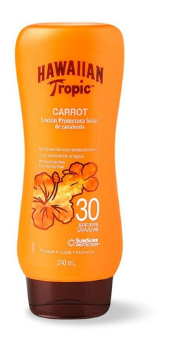 Imagen 1 de 8 de Protector Solar Hawaiian Tropic Carrot Fps30 X 240 Ml