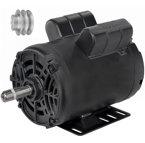 Imagem 2 de 4 de Motor Betoneira + Polia Elétrico 1715 Rpm Baixa Rotação Mh2