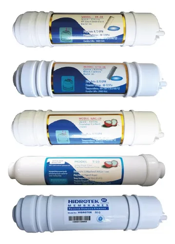 Kit Repuesto In Line Filtro Osmosis Inversa Ro 50 Galones 
