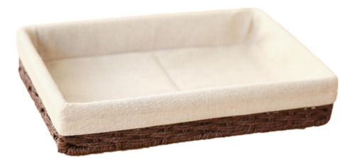 Basque Tejido Bin Organizador Rectangular Moderno Café L