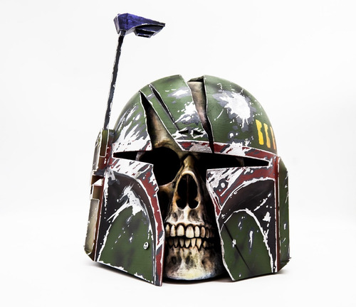 Imagen 4 de 6 de Figura Impresa En 3d Star Wars Casco Boba Fett Excelente