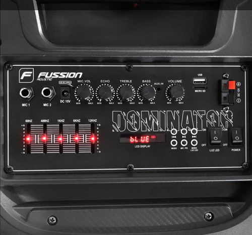 Bafle Amplificado Fussion Pbs-15020 15 Dominator 30 000w Color Negro