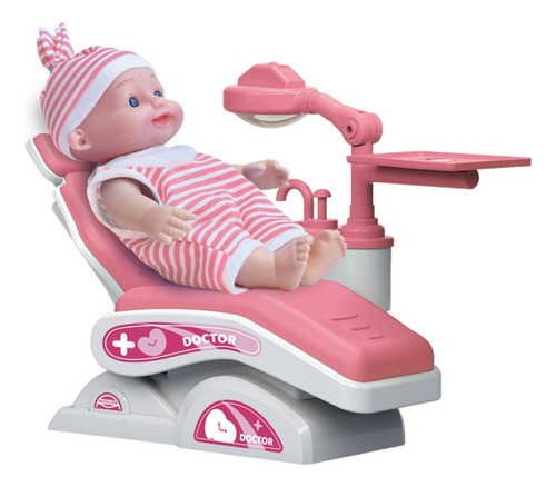 Boneca Dr Dentista C/ Acessórios Cadeira Ajustável - Dmtoys