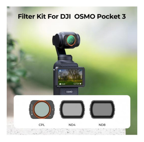 Filtro Cpl- Nd4 -nd8 Para Dji Osmo Pocket 3 K&f Concept