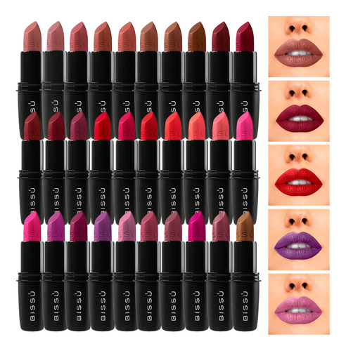 30 Labiales Bissu Humectantes Colección Completa Mayoreo