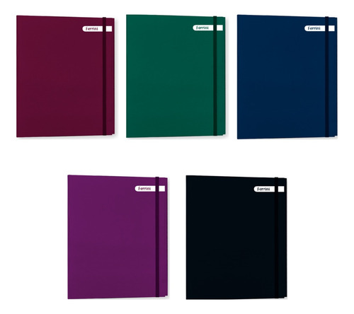 Carpeta Profesional 3 Aros Unicolor Ferrini 100h Raya 5pza Color Multicolor