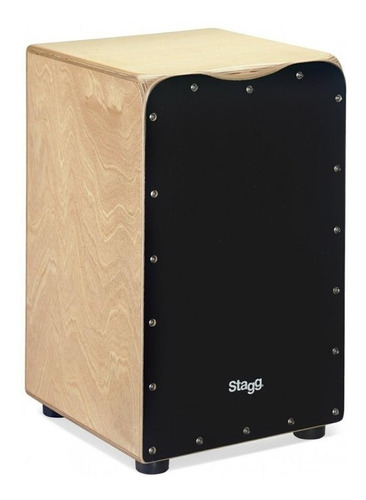 Cajon Peruano Stagg Con Funda Tipo Mochila Y Tapa Negra