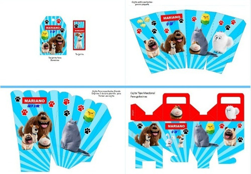 Kit Imprimible La Vida Secreta De Tus Mascotas Fiesta 3x1