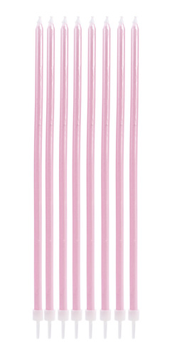 Kit Velas Palito Gigante Rosa C/24 Unidades