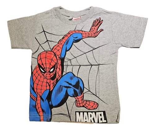 Remera Niños Manga Corta Spiderman Hombre Araña Marvel