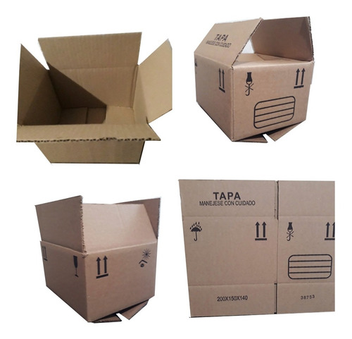 100 Pzs Caja Pequeña Carton Corrugado 16x12x8cm L003 Mayoreo