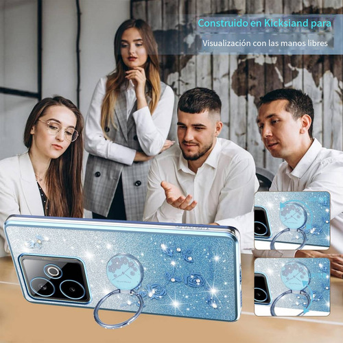 Funda Con Diseño De Flores Brillantes Para Motorola E14, Soporte A Prueba De Golpes