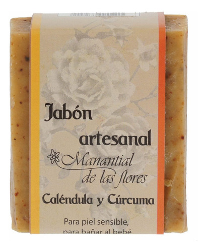 Jabón De Cúrcuma Y Caléndula Manantial De Las Flores De 100g