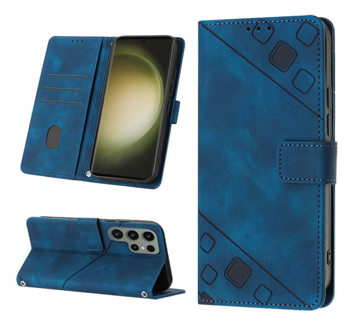 Funda De Piel Grabada Para Samsung Galaxy S23 Ultra 5g