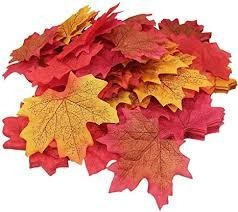 Imagem 2 de 5 de Kit De Folhas Artificiais Maple Plátano Canadenses 150fls